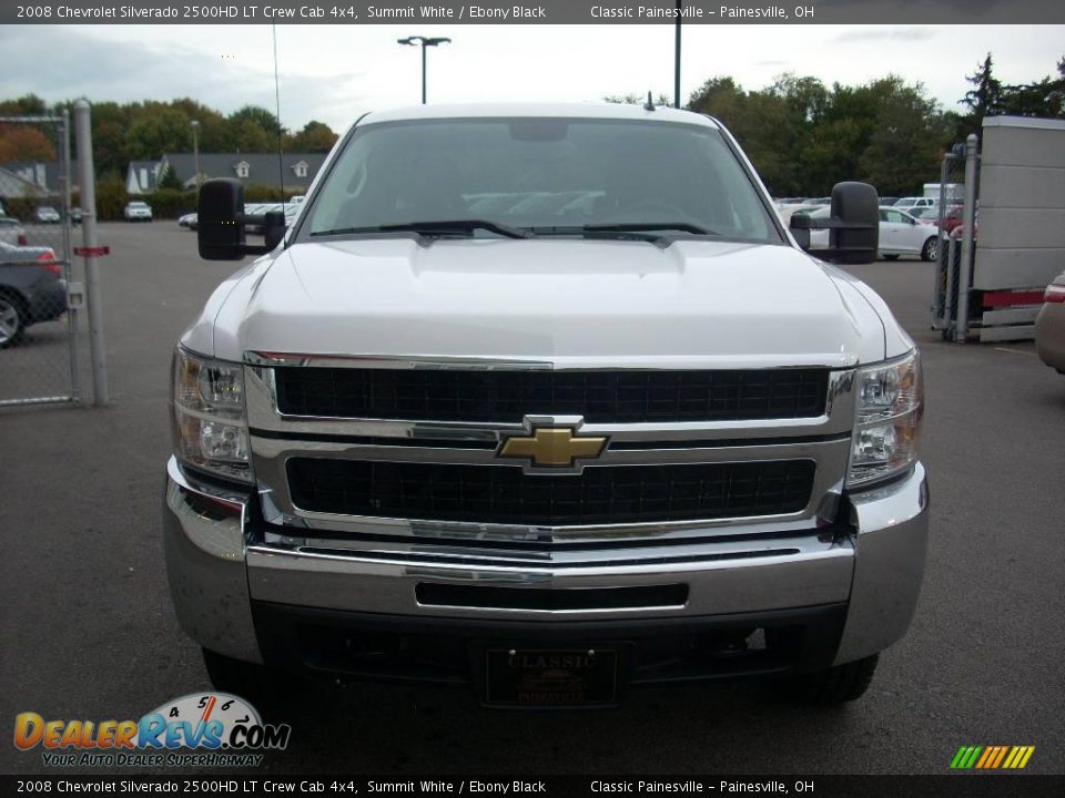2008 Chevrolet Silverado 2500HD LT Crew Cab 4x4 Summit White / Ebony Black Photo #2