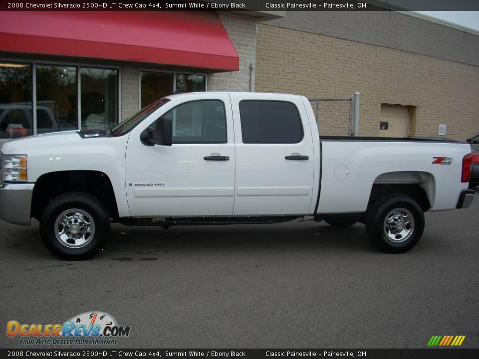 2008 Chevrolet Silverado 2500HD LT Crew Cab 4x4 Summit White / Ebony Black Photo #3