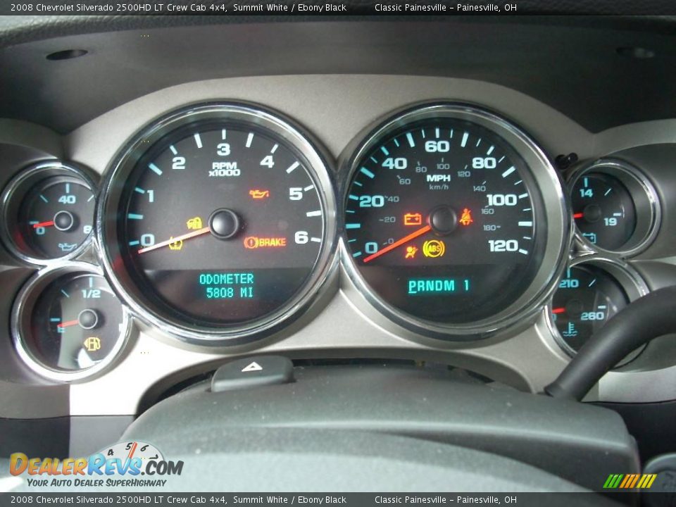 2008 Chevrolet Silverado 2500HD LT Crew Cab 4x4 Summit White / Ebony Black Photo #12
