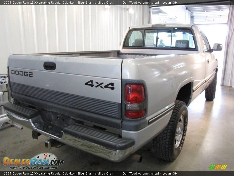 1995 Dodge Ram 1500 Laramie Regular Cab 4x4 Silver Star Metallic / Gray Photo #6