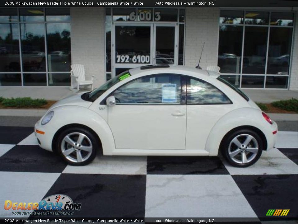 2008 Volkswagen New Beetle Triple White Coupe Campanella White / White Photo #1