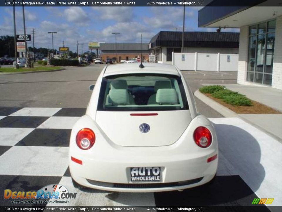 2008 Volkswagen New Beetle Triple White Coupe Campanella White / White Photo #3