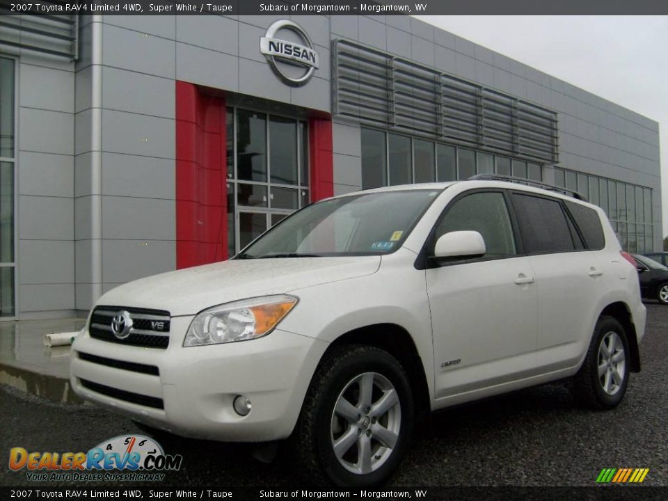 2007 Toyota RAV4 Limited 4WD Super White / Taupe Photo #1