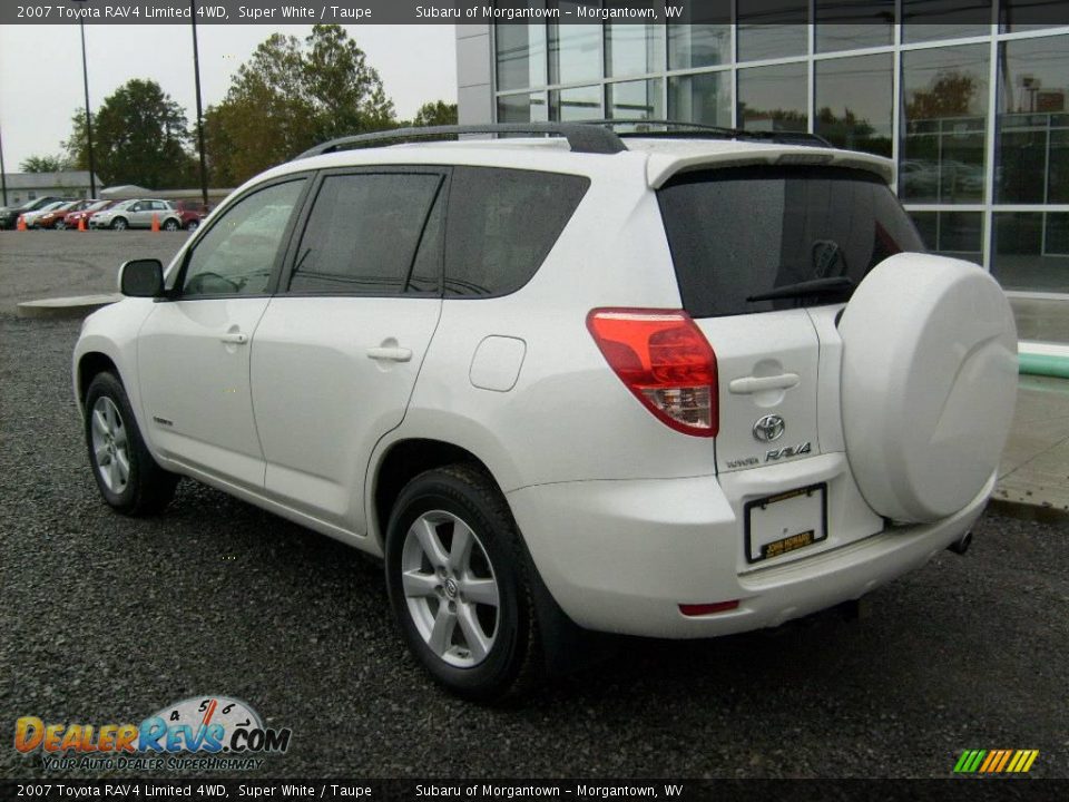 2007 Toyota RAV4 Limited 4WD Super White / Taupe Photo #3