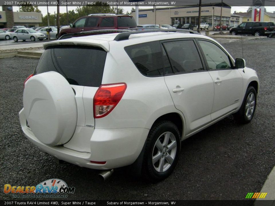 2007 Toyota RAV4 Limited 4WD Super White / Taupe Photo #5