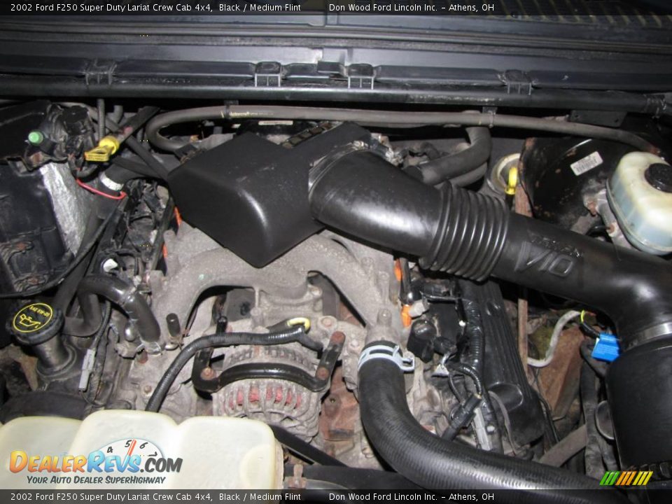 2002 Ford F250 Super Duty Lariat Crew Cab 4x4 Black / Medium Flint Photo #22