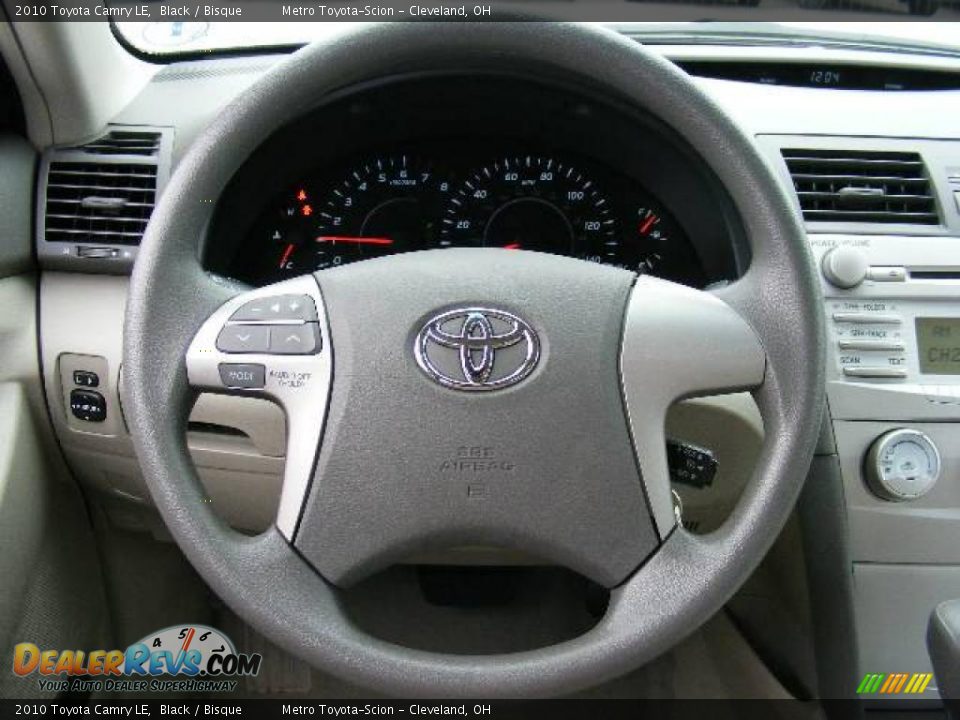 2010 Toyota Camry LE Black / Bisque Photo #15
