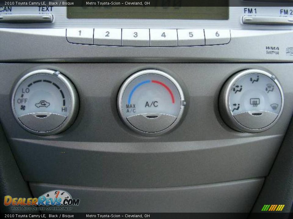 2010 Toyota Camry LE Black / Bisque Photo #20