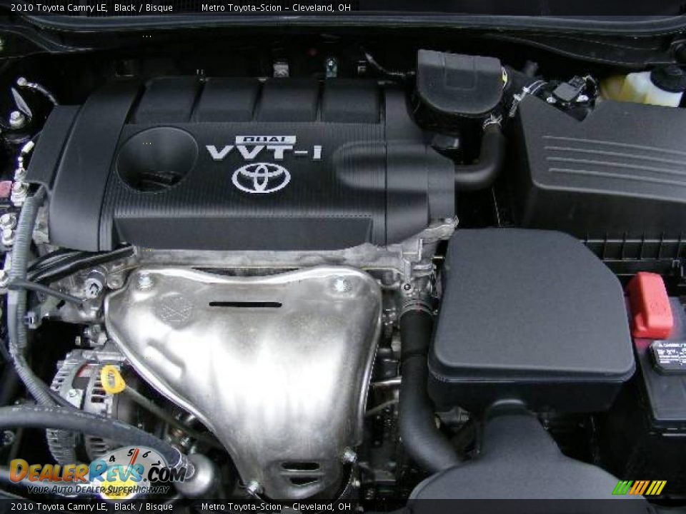 2010 Toyota Camry LE Black / Bisque Photo #25