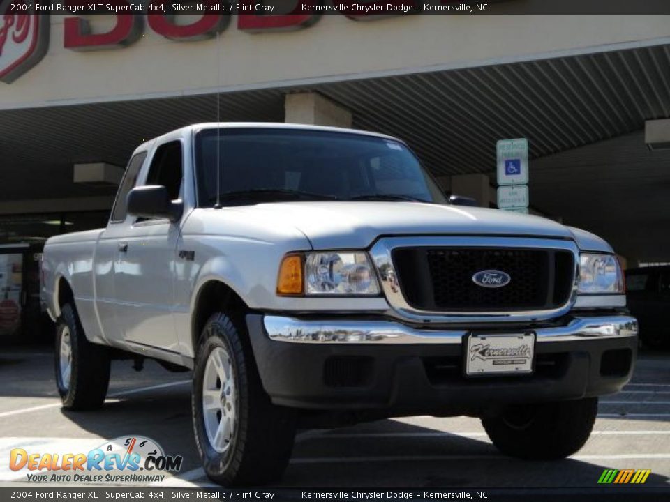 2004 Ford Ranger XLT SuperCab 4x4 Silver Metallic / Flint Gray Photo #1