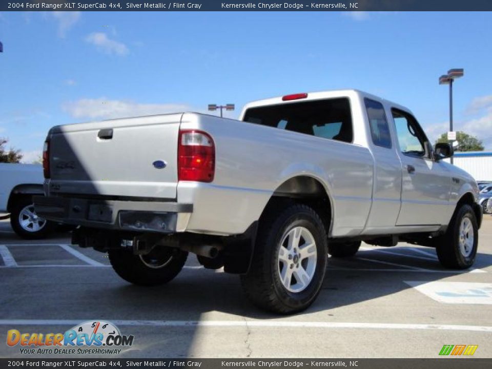 2004 Ford Ranger XLT SuperCab 4x4 Silver Metallic / Flint Gray Photo #4