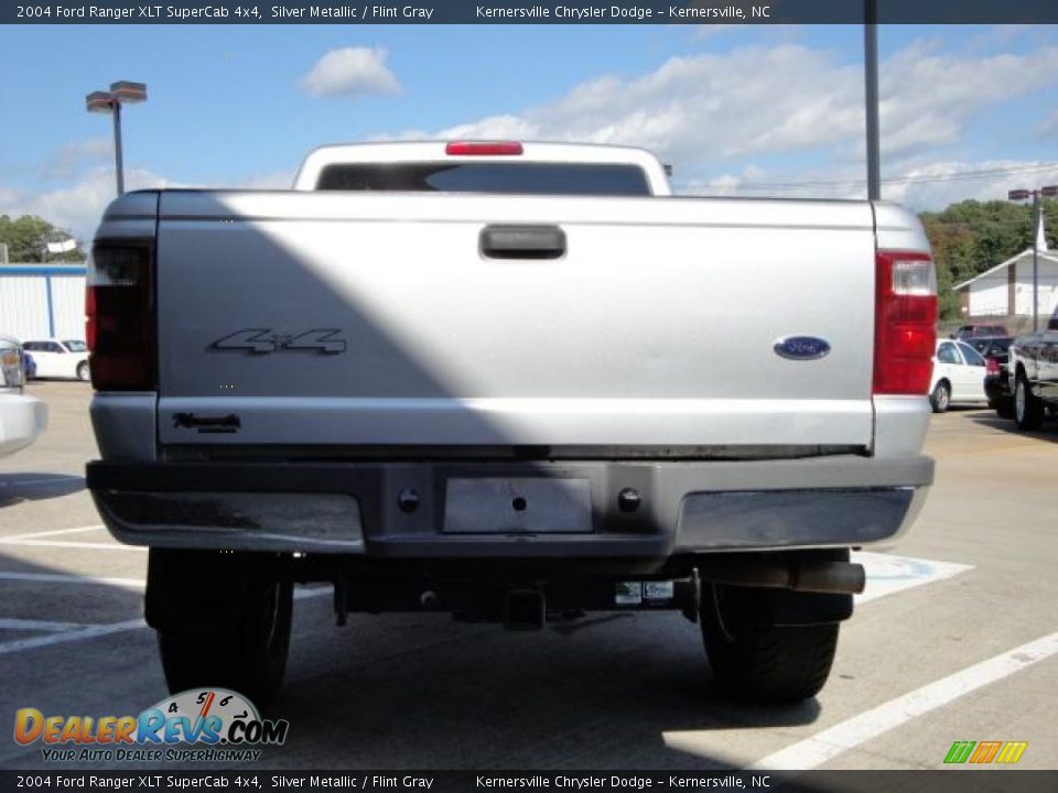 2004 Ford Ranger XLT SuperCab 4x4 Silver Metallic / Flint Gray Photo #5