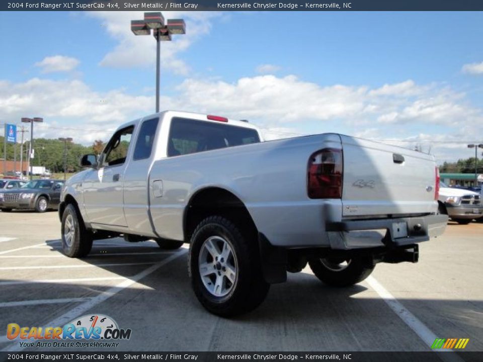 2004 Ford Ranger XLT SuperCab 4x4 Silver Metallic / Flint Gray Photo #6