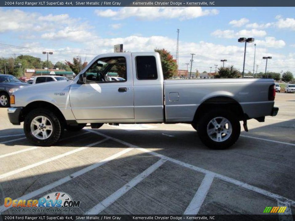 2004 Ford Ranger XLT SuperCab 4x4 Silver Metallic / Flint Gray Photo #7