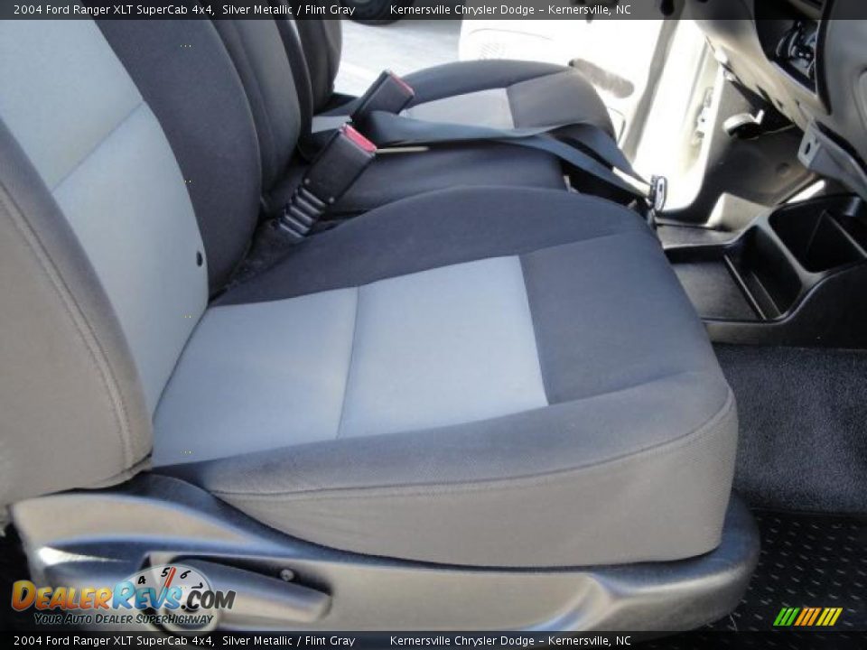 2004 Ford Ranger XLT SuperCab 4x4 Silver Metallic / Flint Gray Photo #14