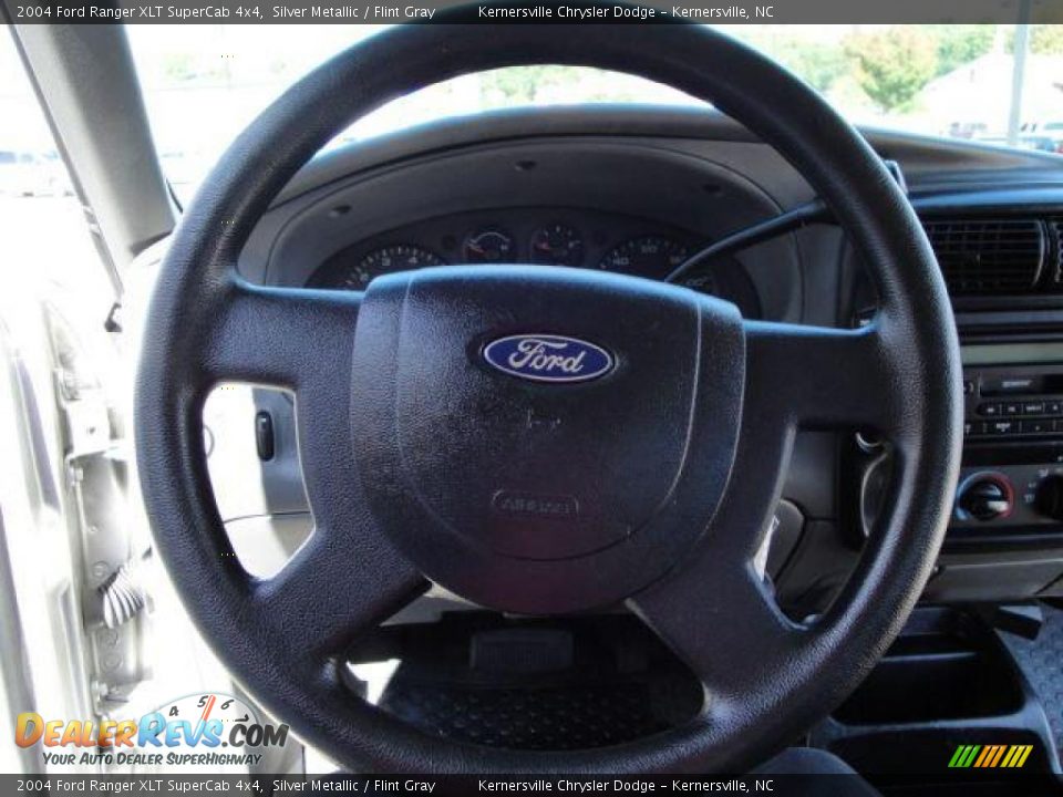 2004 Ford Ranger XLT SuperCab 4x4 Silver Metallic / Flint Gray Photo #22
