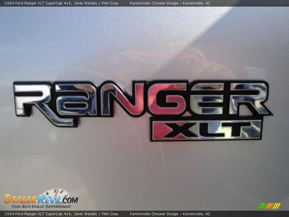 2004 Ford Ranger XLT SuperCab 4x4 Silver Metallic / Flint Gray Photo #31