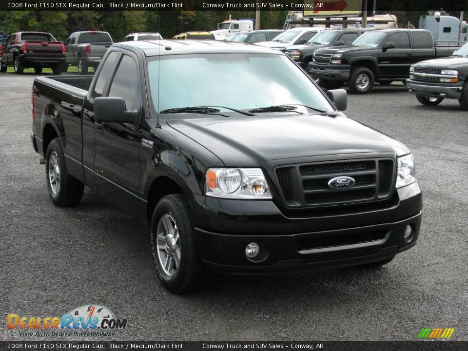 2008 Ford F150 STX Regular Cab Black / Medium/Dark Flint Photo #3