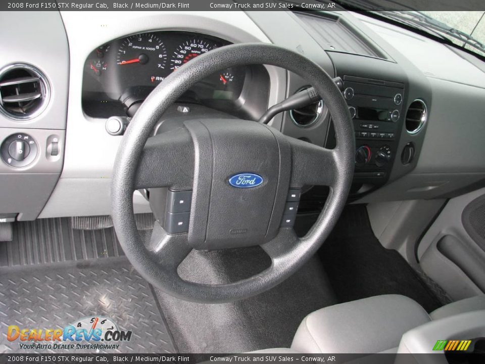 2008 Ford F150 STX Regular Cab Black / Medium/Dark Flint Photo #8