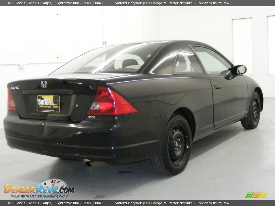 2002 Honda Civic EX Coupe Nighthawk Black Pearl / Black Photo #4
