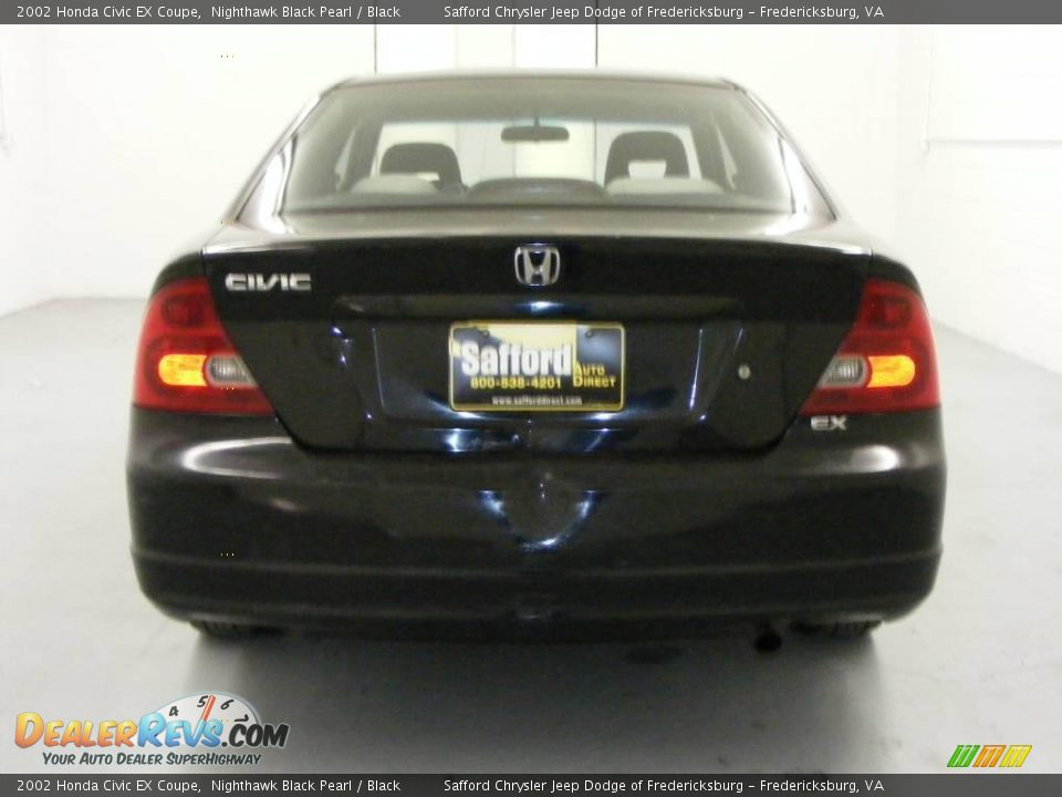 2002 Honda Civic EX Coupe Nighthawk Black Pearl / Black Photo #5