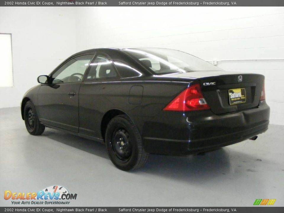 2002 Honda Civic EX Coupe Nighthawk Black Pearl / Black Photo #6