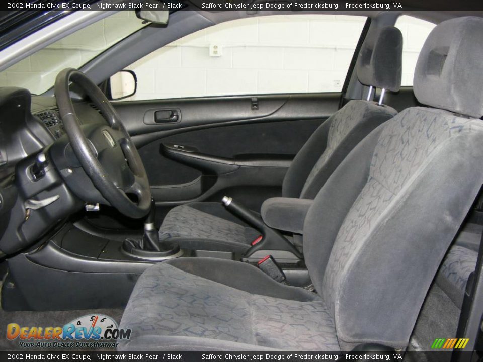 2002 Honda Civic EX Coupe Nighthawk Black Pearl / Black Photo #11