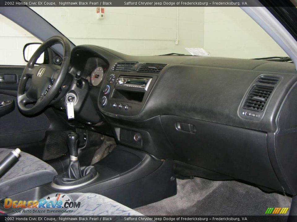 2002 Honda Civic EX Coupe Nighthawk Black Pearl / Black Photo #14