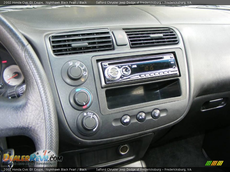 2002 Honda Civic EX Coupe Nighthawk Black Pearl / Black Photo #19