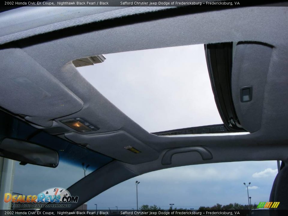 2002 Honda Civic EX Coupe Nighthawk Black Pearl / Black Photo #23