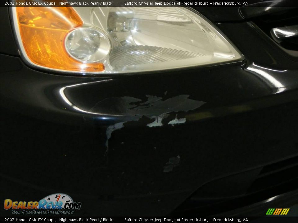 2002 Honda Civic EX Coupe Nighthawk Black Pearl / Black Photo #26