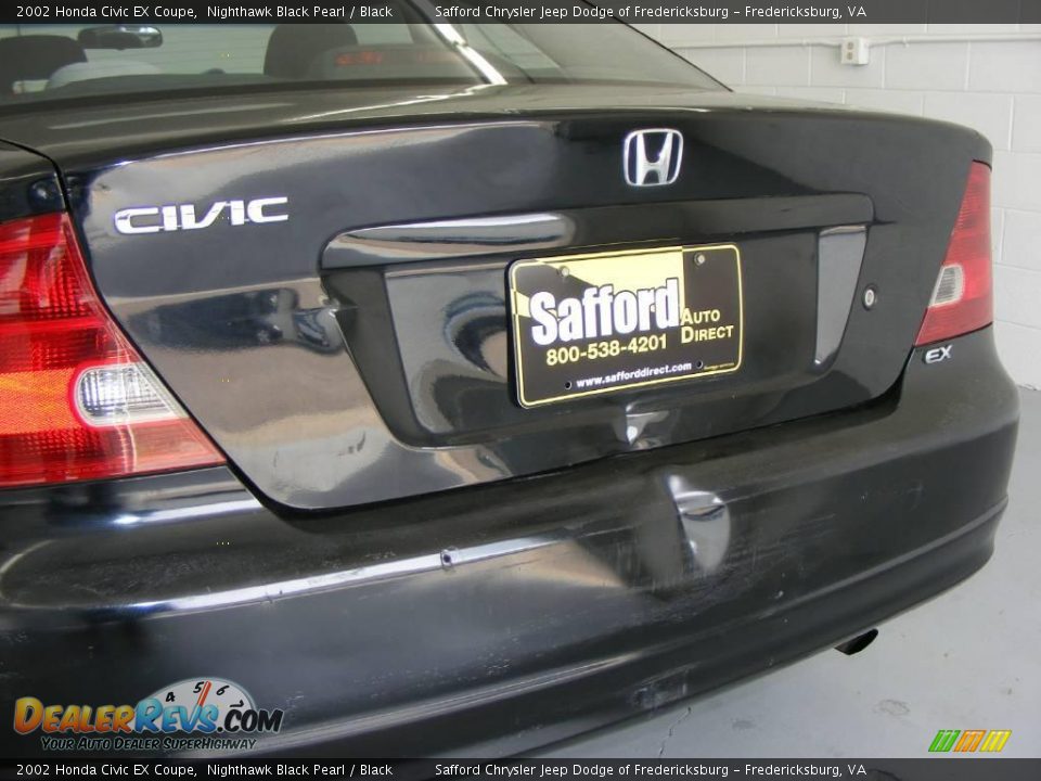 2002 Honda Civic EX Coupe Nighthawk Black Pearl / Black Photo #27