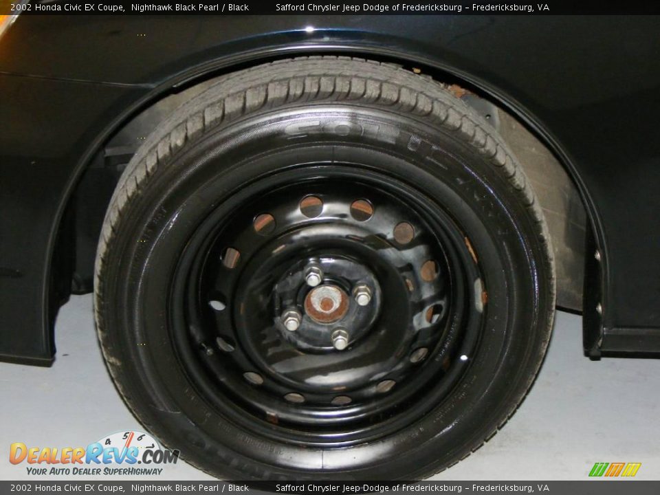 2002 Honda Civic EX Coupe Nighthawk Black Pearl / Black Photo #28
