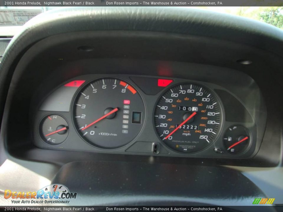 2001 Honda Prelude Nighthawk Black Pearl / Black Photo #36