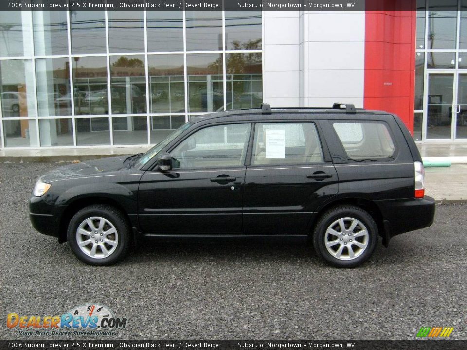 2006 Subaru Forester 2.5 X Premium Obsidian Black Pearl / Desert Beige Photo #2