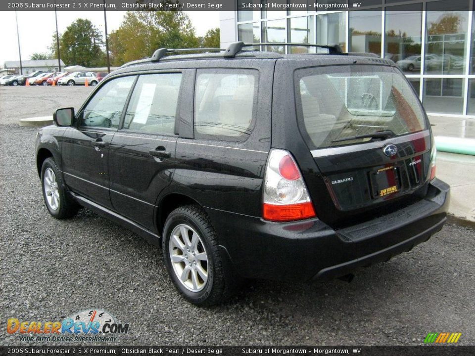 2006 Subaru Forester 2.5 X Premium Obsidian Black Pearl / Desert Beige Photo #3
