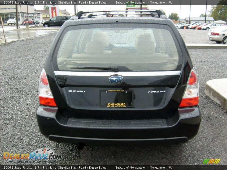 2006 Subaru Forester 2.5 X Premium Obsidian Black Pearl / Desert Beige Photo #4