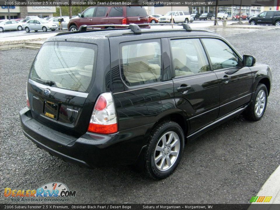 2006 Subaru Forester 2.5 X Premium Obsidian Black Pearl / Desert Beige Photo #5