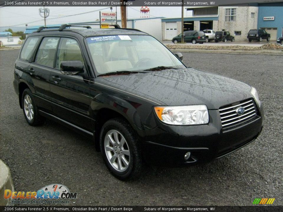 2006 Subaru Forester 2.5 X Premium Obsidian Black Pearl / Desert Beige Photo #7