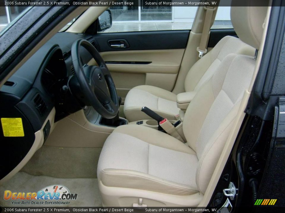 2006 Subaru Forester 2.5 X Premium Obsidian Black Pearl / Desert Beige Photo #10