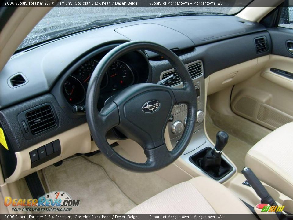 2006 Subaru Forester 2.5 X Premium Obsidian Black Pearl / Desert Beige Photo #11