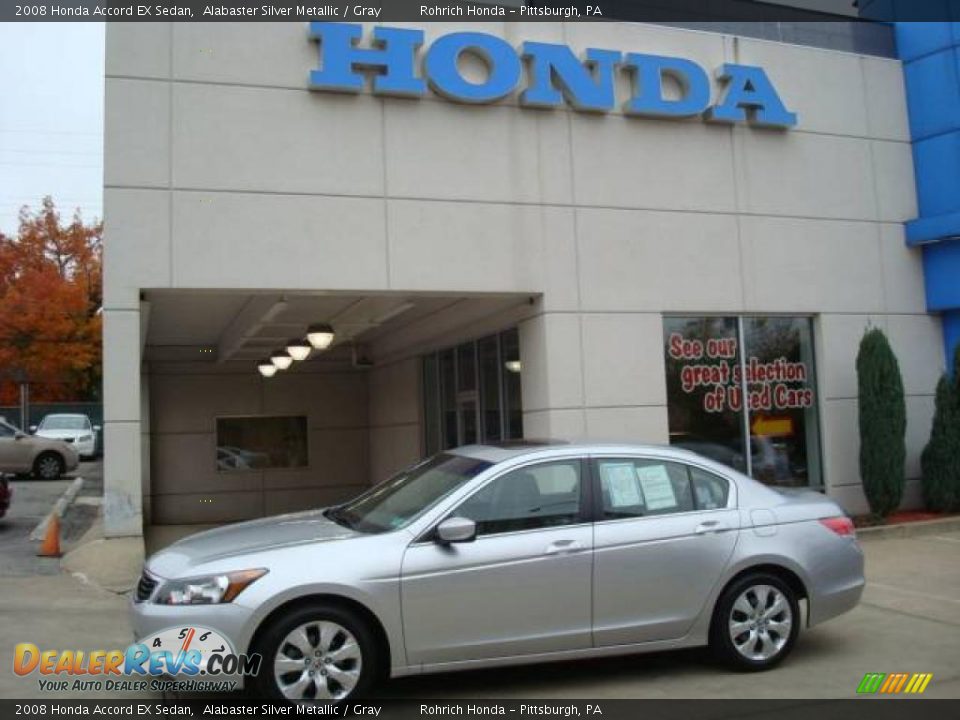 2008 Honda Accord EX Sedan Alabaster Silver Metallic / Gray Photo #1