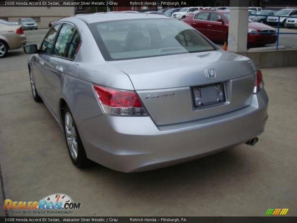 2008 Honda Accord EX Sedan Alabaster Silver Metallic / Gray Photo #2