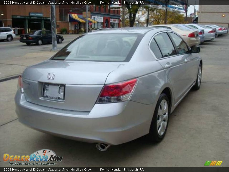 2008 Honda Accord EX Sedan Alabaster Silver Metallic / Gray Photo #4
