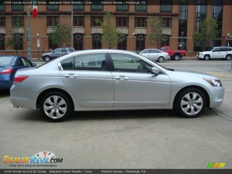 2008 Honda Accord EX Sedan Alabaster Silver Metallic / Gray Photo #5