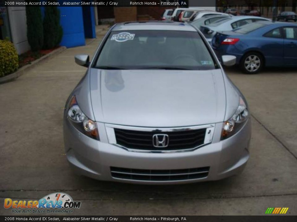 2008 Honda Accord EX Sedan Alabaster Silver Metallic / Gray Photo #7