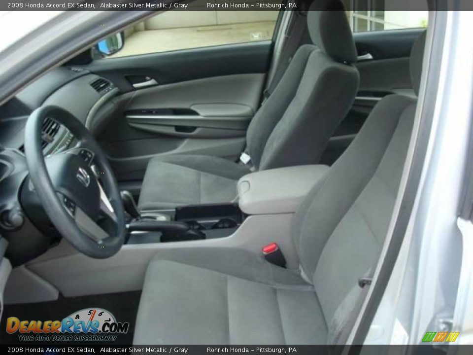 2008 Honda Accord EX Sedan Alabaster Silver Metallic / Gray Photo #10