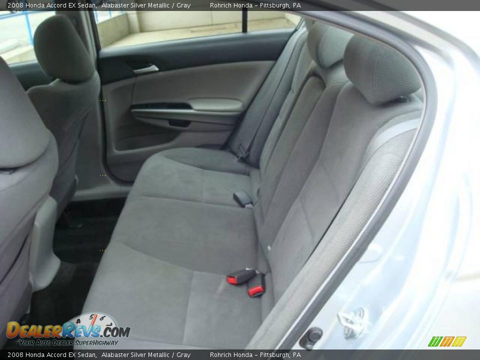 2008 Honda Accord EX Sedan Alabaster Silver Metallic / Gray Photo #11