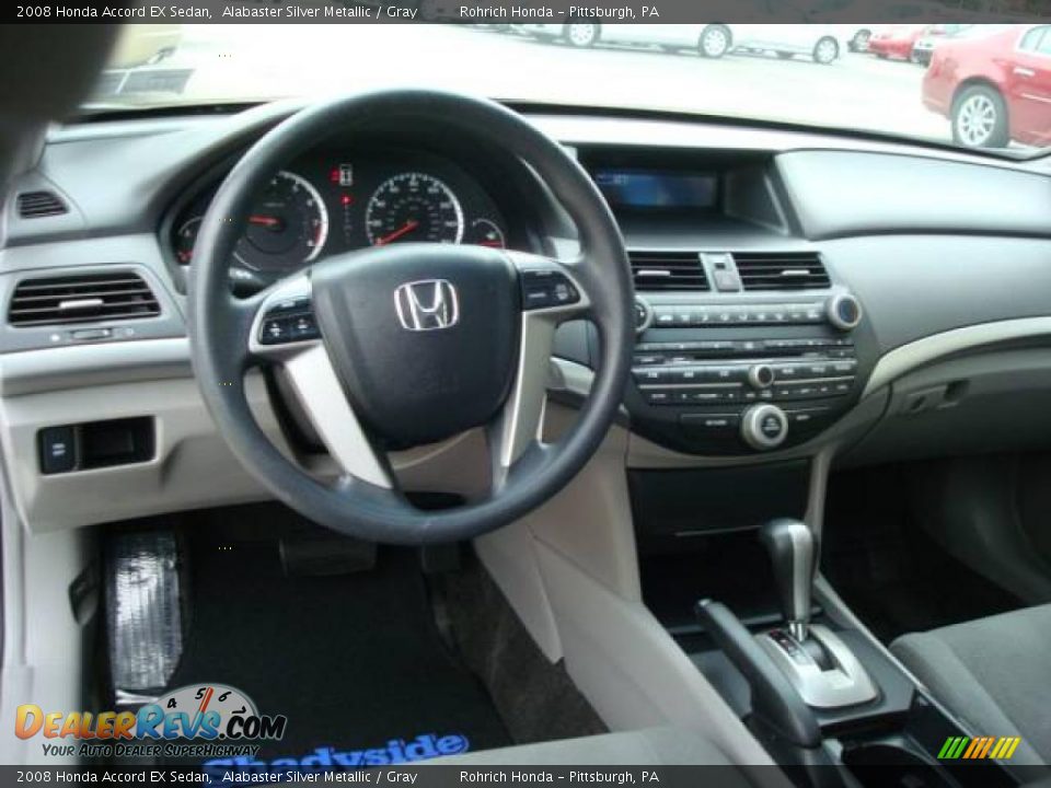 2008 Honda Accord EX Sedan Alabaster Silver Metallic / Gray Photo #12