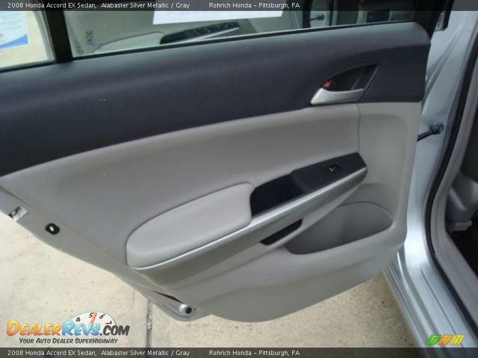 2008 Honda Accord EX Sedan Alabaster Silver Metallic / Gray Photo #13
